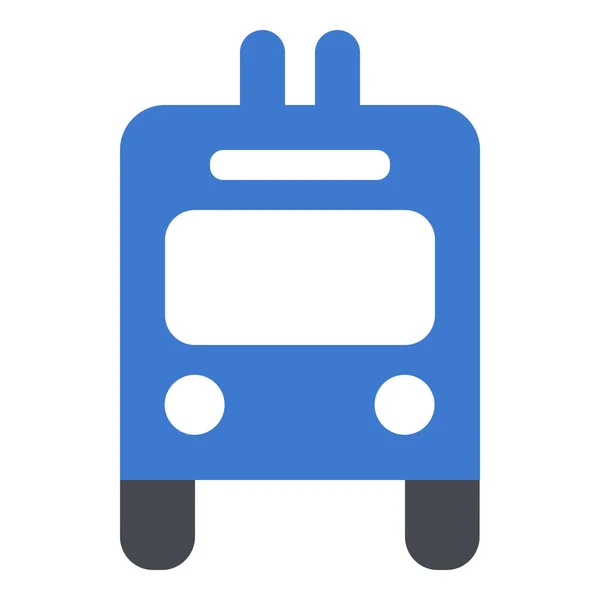 Значок Автобусного Тролейбуса Суцільному Стилі — стоковий вектор