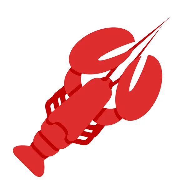 Food Lobster Seafood Icon Flat Style — Stock Vector