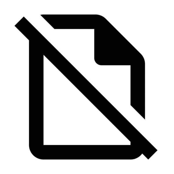 Block Radera Dokument Ikonen Fast Stil — Stock vektor