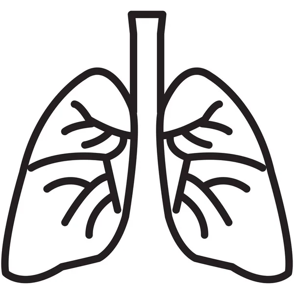 Hasarlı Akciğer Organ Simgesi — Stok Vektör
