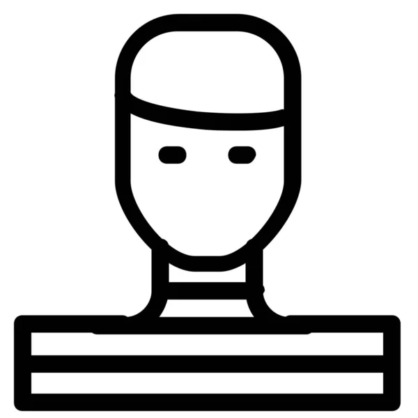 Avatar Vrouw Meisje Pictogram Outline Stijl — Stockvector