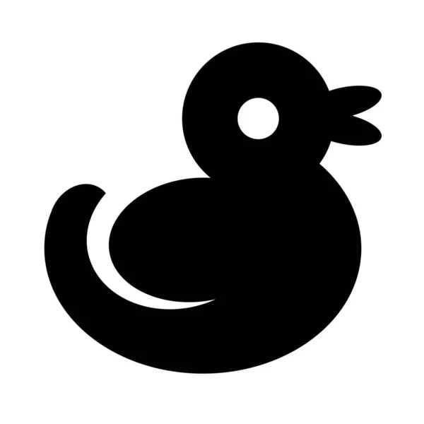 Pato Goma Icono Sólido Estilo Sólido — Vector de stock