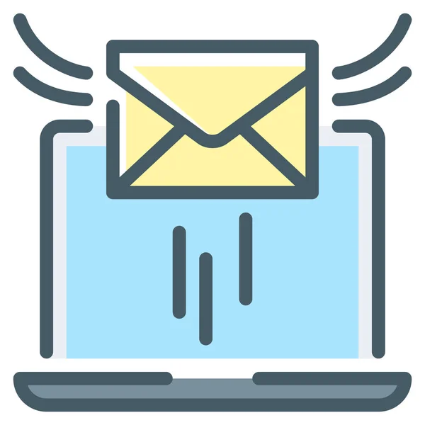Mail Mail Marketing Mail Icône Dans Style Contour Rempli — Image vectorielle
