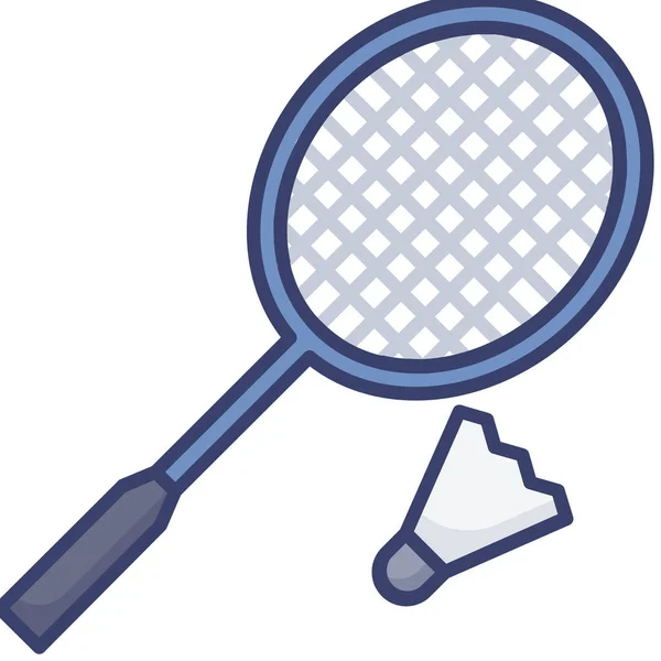 Ikona Ćwiczeń Badmintona — Wektor stockowy