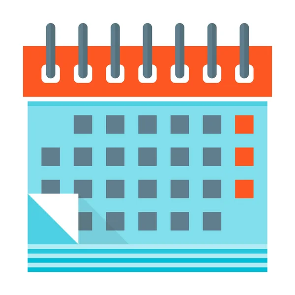 Ikona Data Události Kalendáře Stylu Flat — Stockový vektor