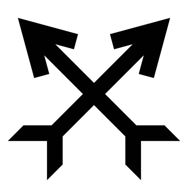 Katı Biçiminde Zırh Okları Heraldry Simgesi — Stok Vektör