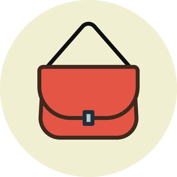 Tas Couture Mode Pictogram Gevulde Omtrek Stijl — Stockvector