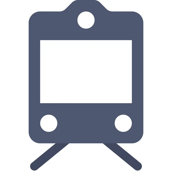 Signo Ferroviario Icono Transporte Estilo Plano — Vector de stock