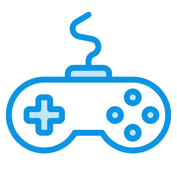 Controlador Joystick Gamepad Icono Estilo Esquema — Vector de stock