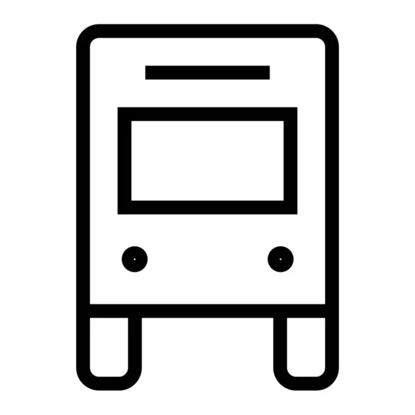 Señal Autobús Icono Esquema Estilo Esquema — Archivo Imágenes Vectoriales