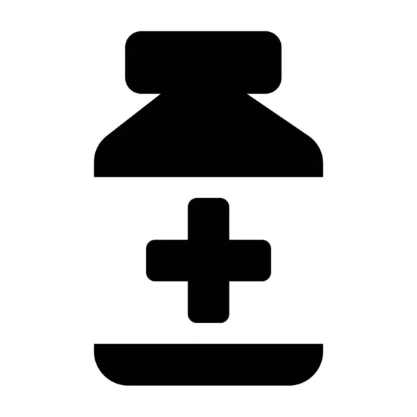 Drugs Medical Pill Icon Solid Style — Stock Vector