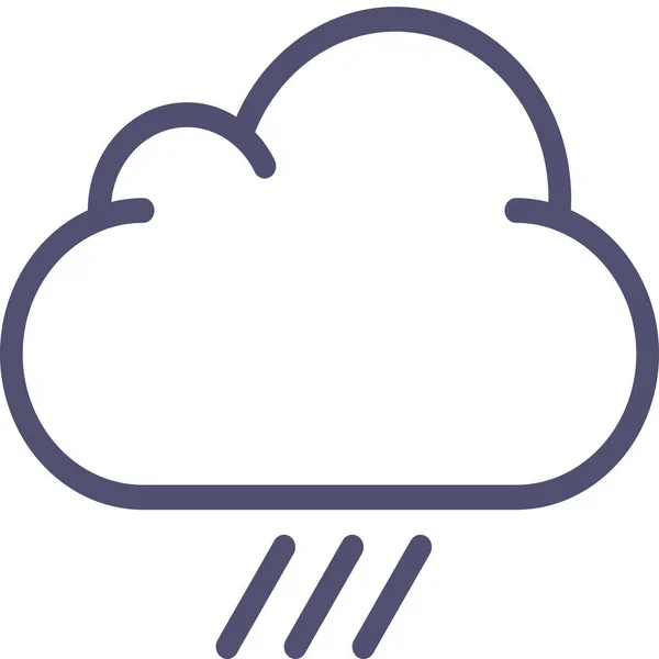 Nuvolosità Nuvoloso Icona Nuvoloso Stile Outline — Vettoriale Stock