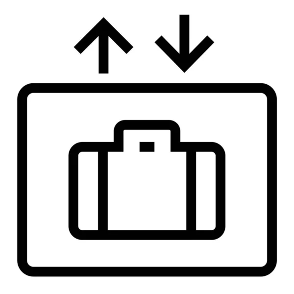 Service Levage Icône Contour Dans Style Contour — Image vectorielle