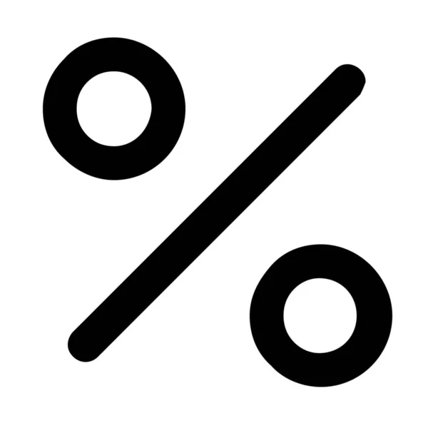 Porcentaje Descuento Icono Comercio Estilo Sólido — Vector de stock
