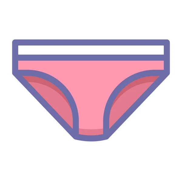 Clássico Cuecas Cueca Ícone Estilo Esboço Preenchido —  Vetores de Stock