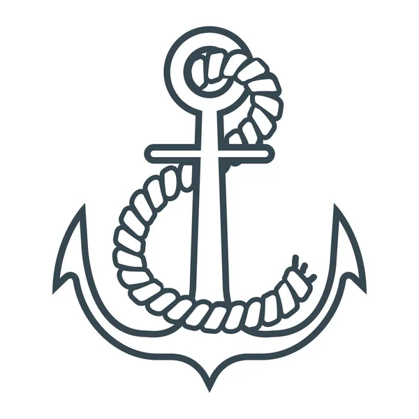 Anchor Boat Port Icon Outline Style — Stock Vector