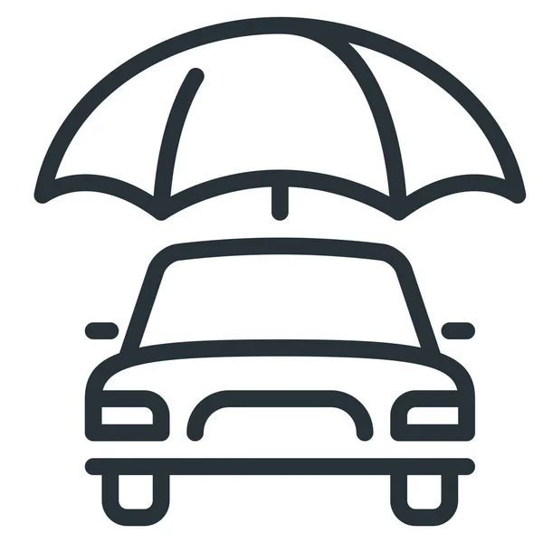 Auto Auto Insurance Car Icon Outline Style — Stock Vector