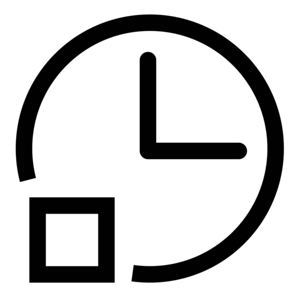Stop Time Icono Del Esquema Estilo Del Esquema — Archivo Imágenes Vectoriales