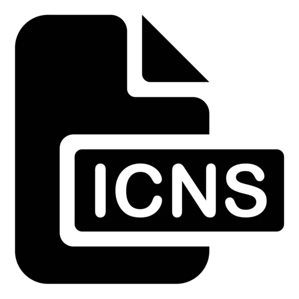 File Icns Szilárd Ikon Szilárd Stílusban — Stock Vector