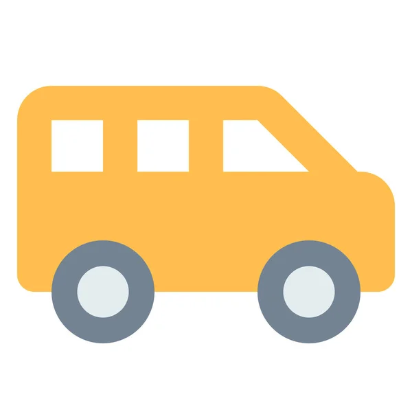 Auto Minivan Transport Ikone Flachen Stil — Stockvektor