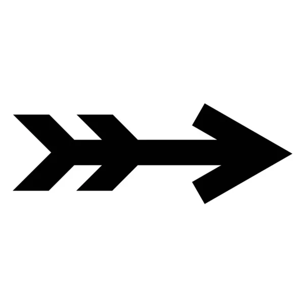Flecha Derecha Icono Sólido Estilo Sólido — Archivo Imágenes Vectoriales