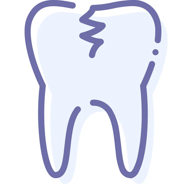Karies Medizin Zähne Symbol — Stockvektor