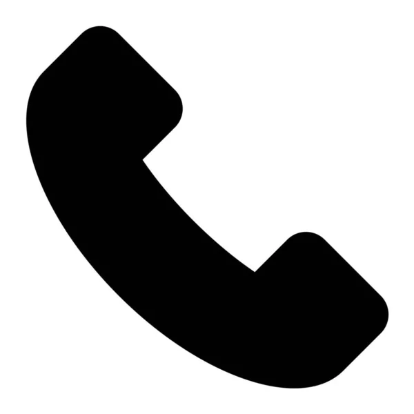 Answer Call Phone Icon Solid Style — Stock Vector