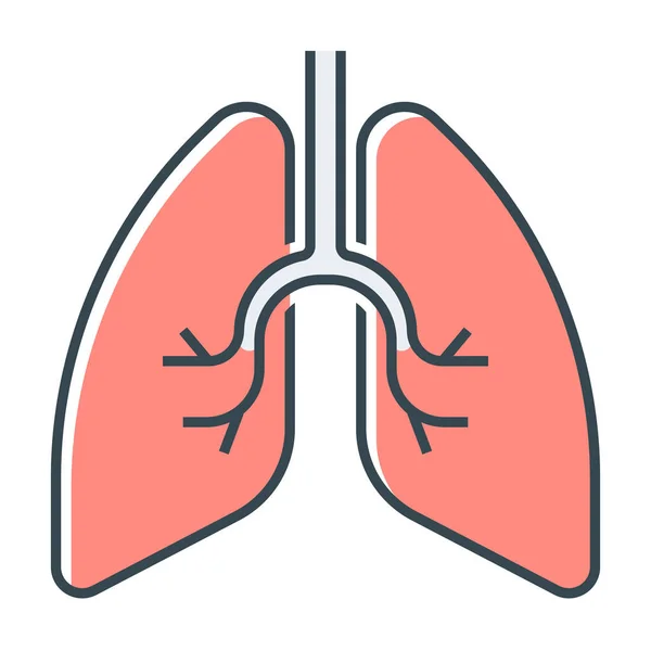 Lungs Organ Hospitals Healthcare Icon Hospitals Healthcare Category — Stock Vector