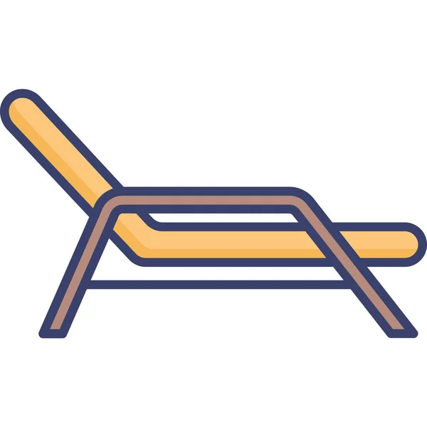 沙滩椅装饰图标 — 图库矢量图片