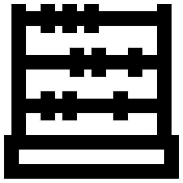 Abacus Обчислює Значок Обчислень Стилі Контурів — стоковий вектор