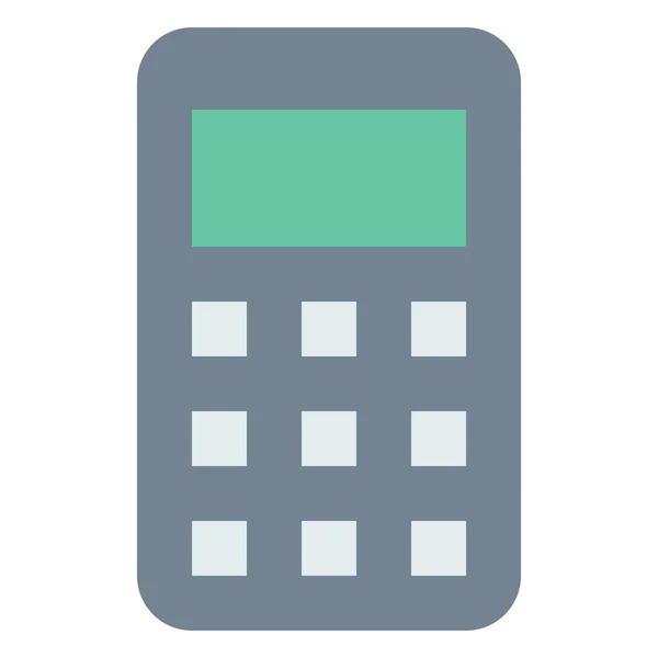 Calculatrice Mobile Icône Plate Style Plat — Image vectorielle