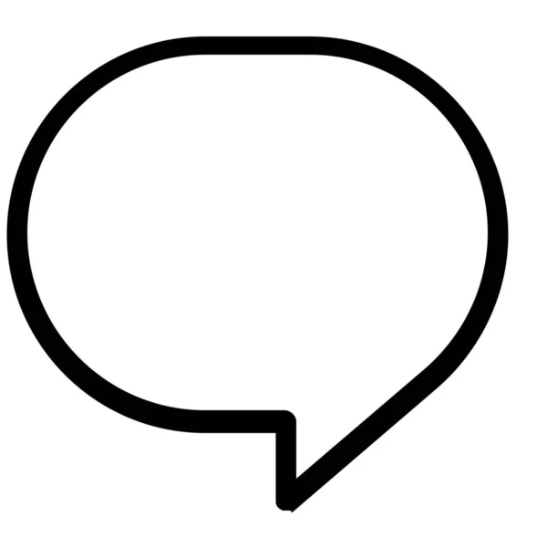 Icône Message Communication Chat Dans Style Contour — Image vectorielle