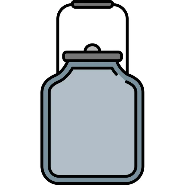 Canister Equipmetn Kitchen Icon Filled Outline Style — Stockový vektor