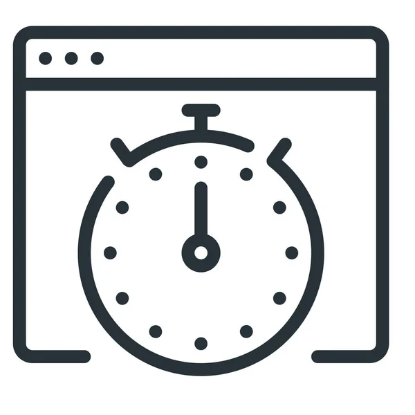 Response Response Time Stopwatch Icon Outline Style — Stock Vector