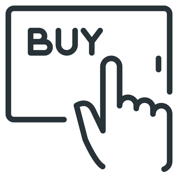 Commerce Online Icon Outline Stil Kaufen — Stockvektor