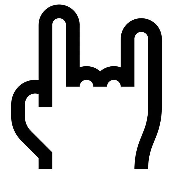 Kultur Geste Hand Symbol Outline Stil — Stockvektor