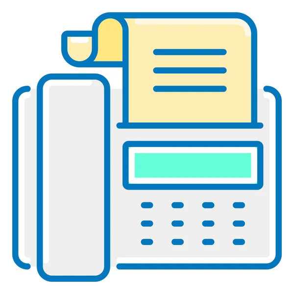 Ikona Komunikační Faxové Zprávy Stylu Vyplněného Osnovy — Stockový vektor