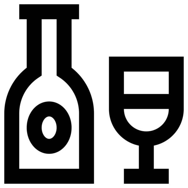 Icono Botella Bebida Alcohólica — Archivo Imágenes Vectoriales