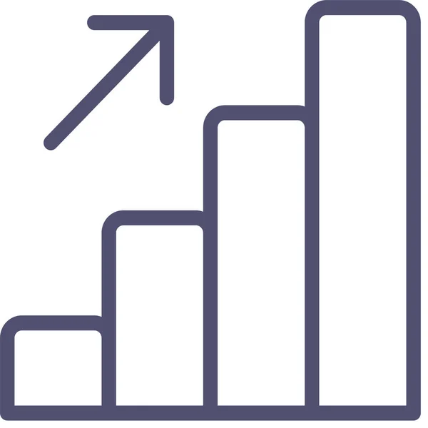 Εικονίδιο Ανάπτυξης Σταδιοδρομίας Analytics Στυλ Περίγραμμα — Διανυσματικό Αρχείο