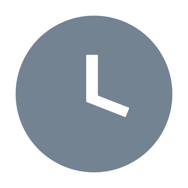 Uhr Uhrzeit Flaches Symbol Flachen Stil — Stockvektor