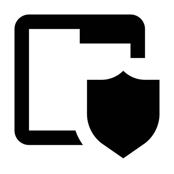 Icône Sécurité Cryptage Navigateur Dans Style Solide — Image vectorielle