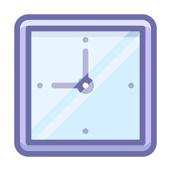 Reloj Fecha Hora Icono Estilo Contorno Lleno — Vector de stock