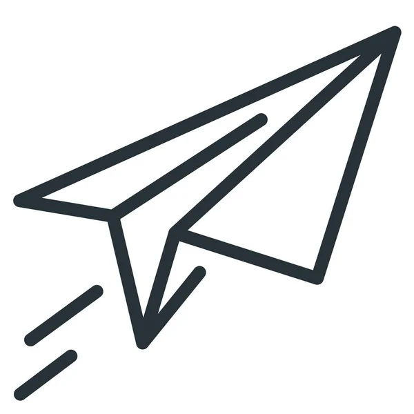 Airplane Launch Paper Airplane Icon Business Management Category — 图库矢量图片