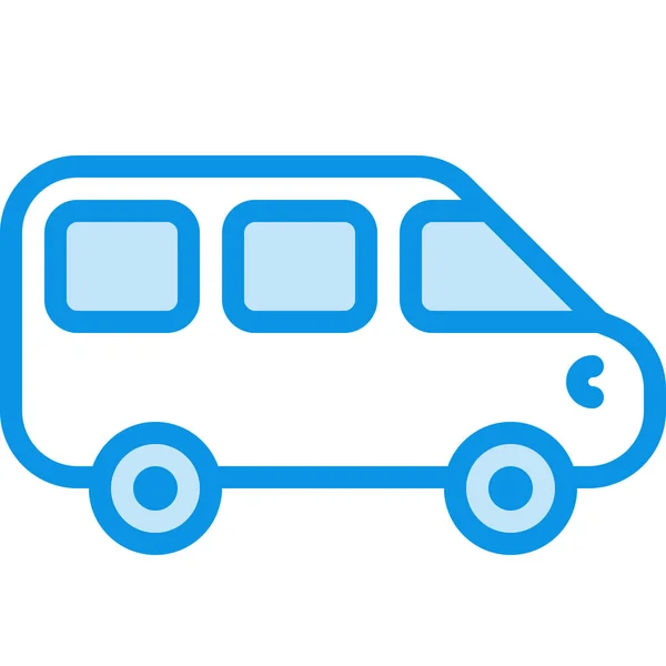 Minivan Όχημα Εικονίδιο Περίγραμμα Στυλ Περίγραμμα — Διανυσματικό Αρχείο