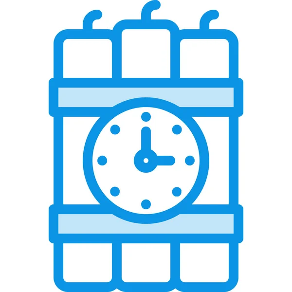 Bomb Dynamite Timer Icon Outline Style — Stock Vector