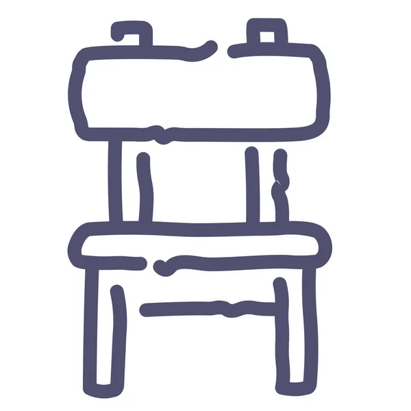 Іконка Інтер Єру Стільця Стилі Контур — стоковий вектор