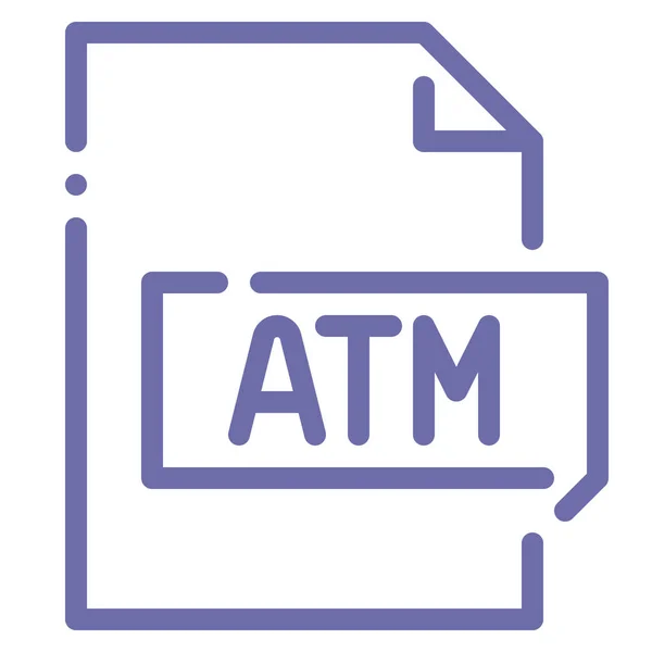 Atm Extension Icône Fichier — Image vectorielle