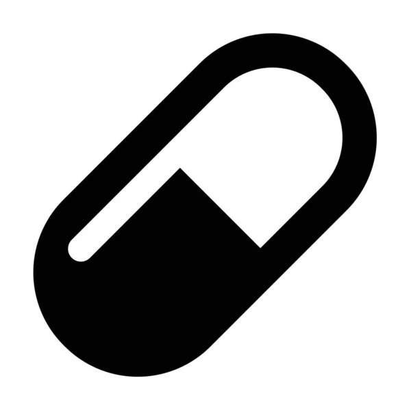 Pilulky Pevná Ikona Pevném Stylu — Stockový vektor