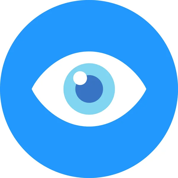 Eye Watch Icône Plate Dans Style Plat — Image vectorielle