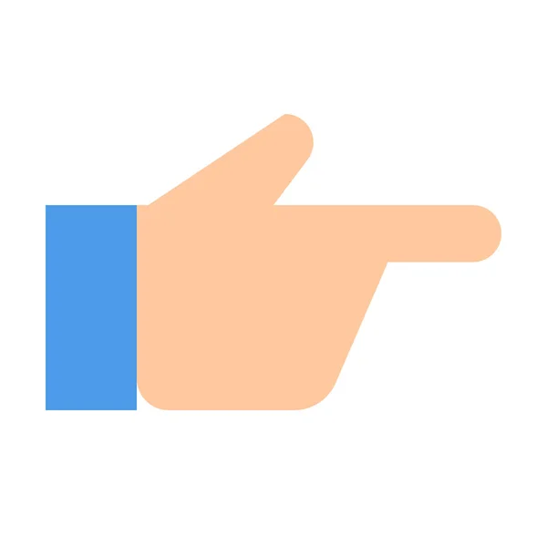 Указательный Палец Правый Значок Плоском Стиле — стоковый вектор